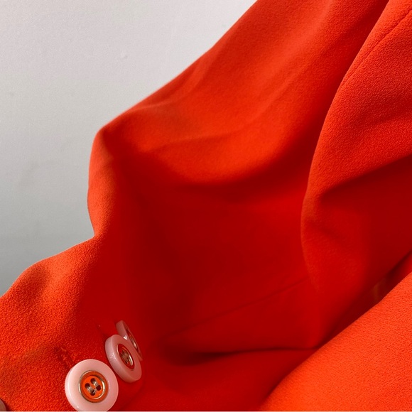 Rachel Zoe Bold Orange Single Button Blazer - Picture 5 of 7